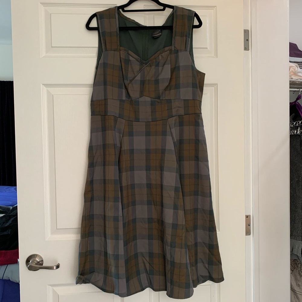 TORRID OUTLANDER TARTAN WRAP BODICE SWING DRESS